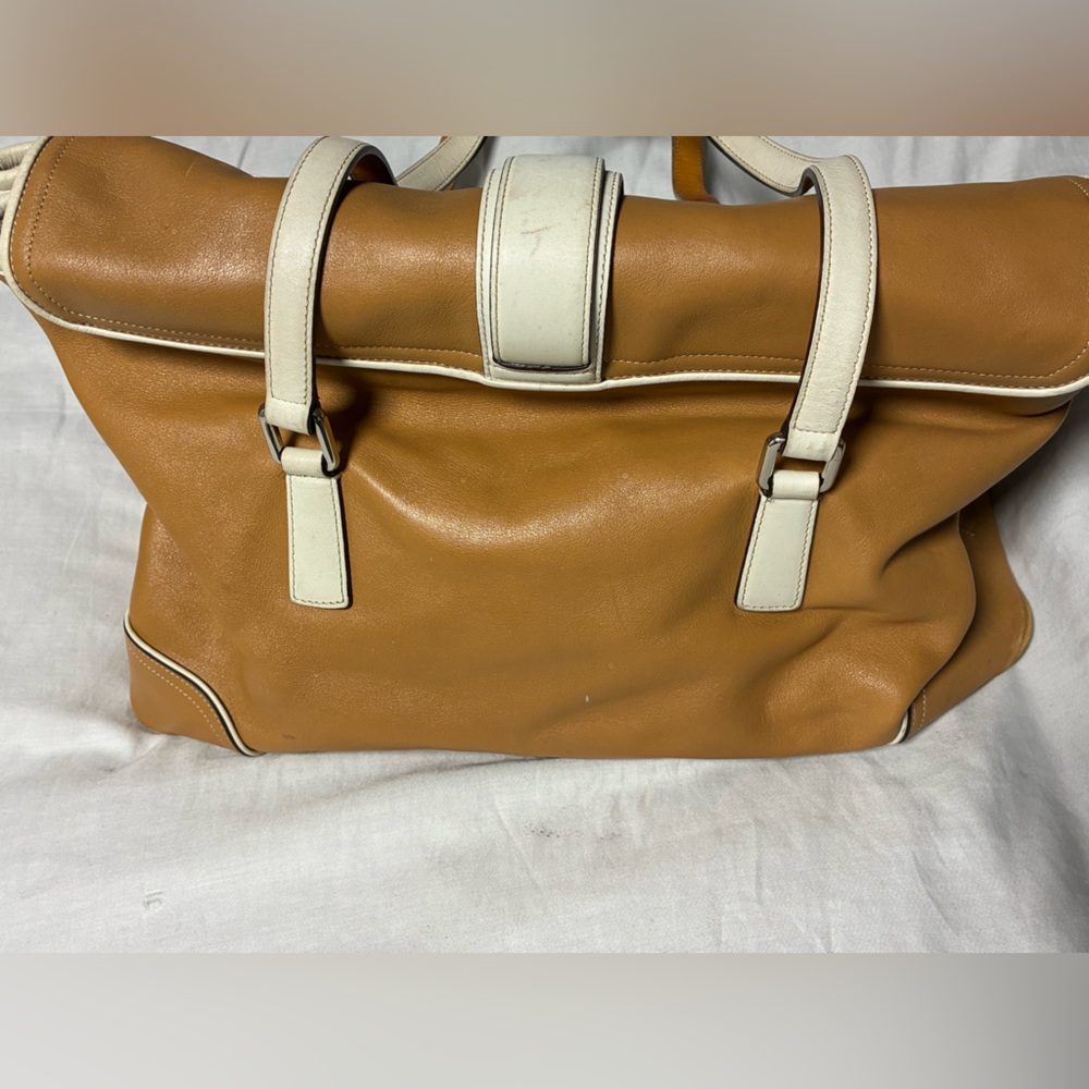 COACH | Leatherware 5142 | Caramel & Cream Leather Satchel | Y2K Equestrian Luxe - Picture 3 of 16